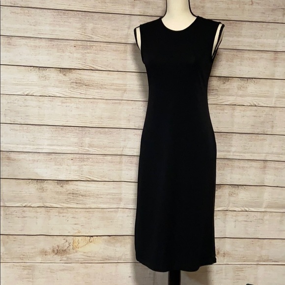 black dkny dress